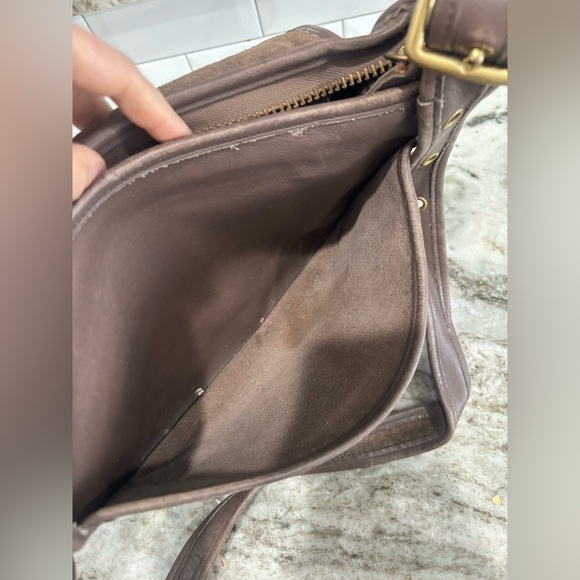 Coach Dark Brown Leather Crossbody Bag - Picture 11 of 15